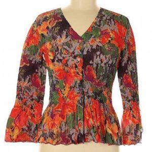 uBu High-End Reversible Crinkle Elegant Coral Top
